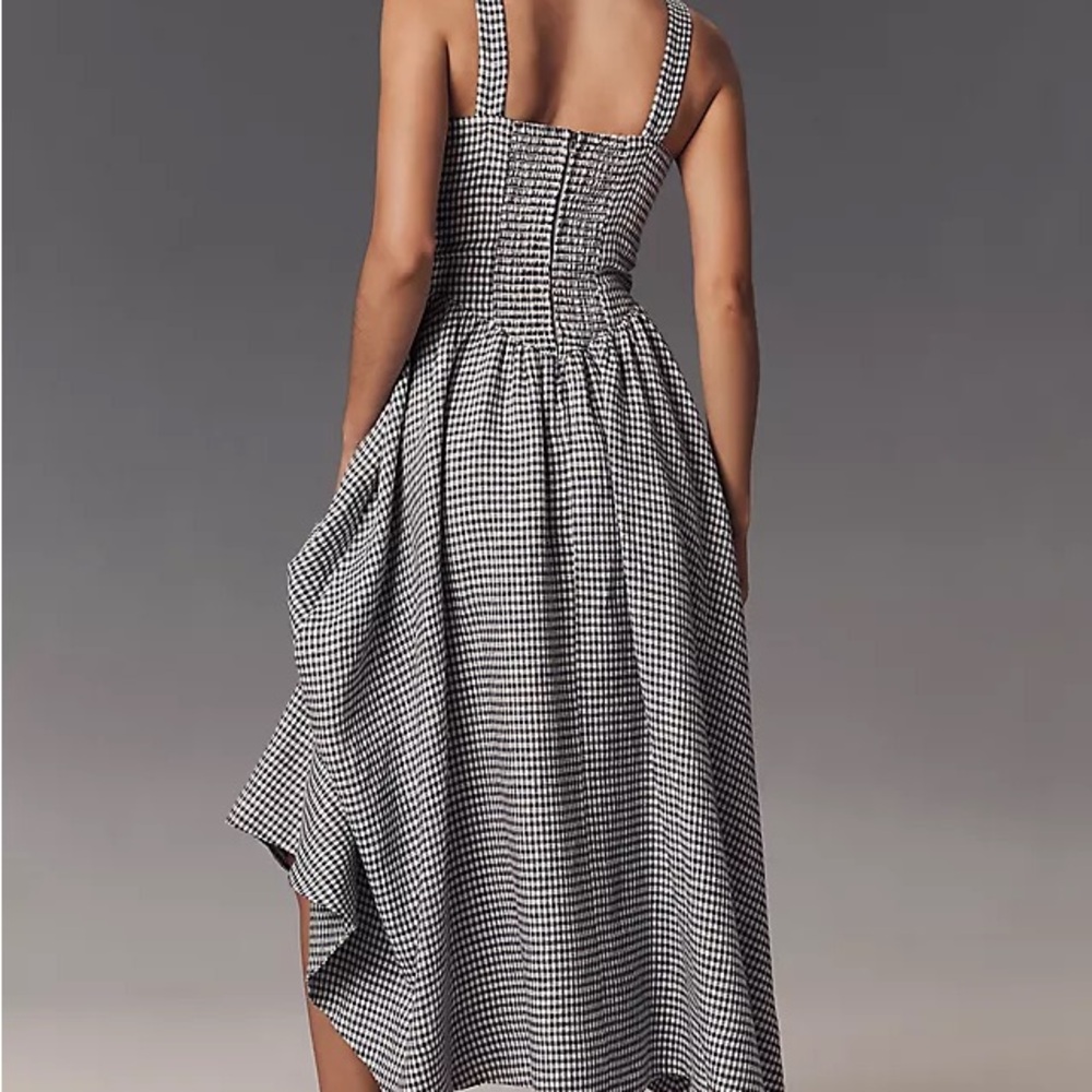 Reformation Linen Dress in Gingham - Picture 3 of 7